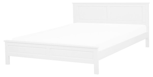 Manželská postel 160 cm OLIVE (s roštem) (bílá). 1007406