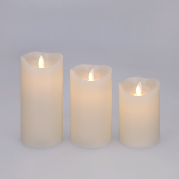 BRILAGI - SADA 3x LED Svíčka LED/3xAAA krémová + dálkové ovládání