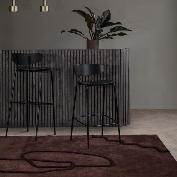 FERM LIVING Barová židle Herman Counter, Black