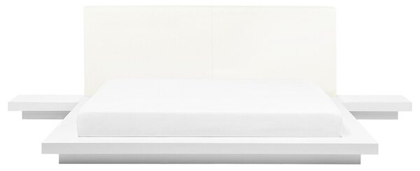 Manželská postel 160 cm ZEPHYRE (s roštem) (bílá). 1007564