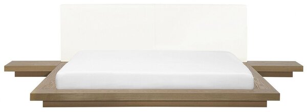 Manželská postel 180 cm ZEPHYRE (s roštem) (světlé dřevo). 1007568