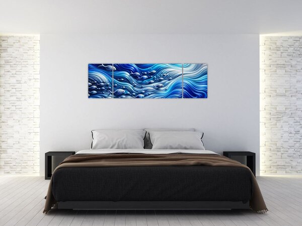 Obraz - Ryby ve vlnách (170x50 cm)
