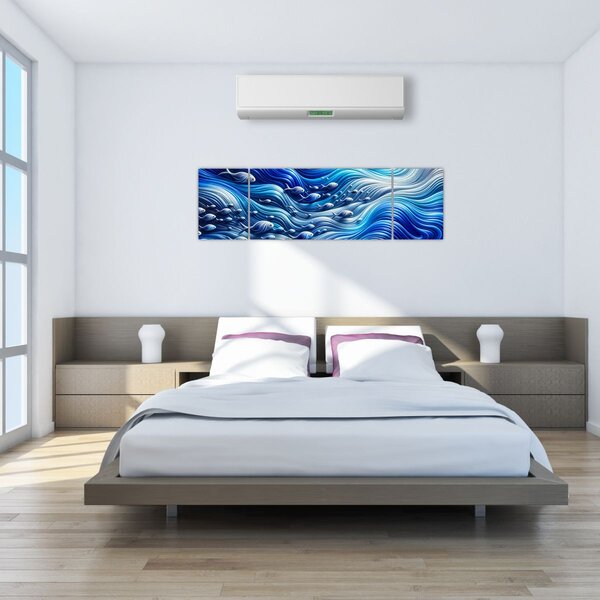 Obraz - Ryby ve vlnách (170x50 cm)