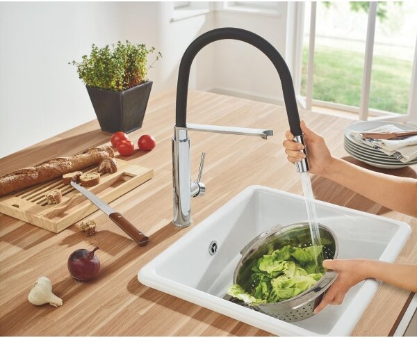 GROHE 31491000 - Dřezová baterie CONCETTO s profesionální sprchou lesklý chrom