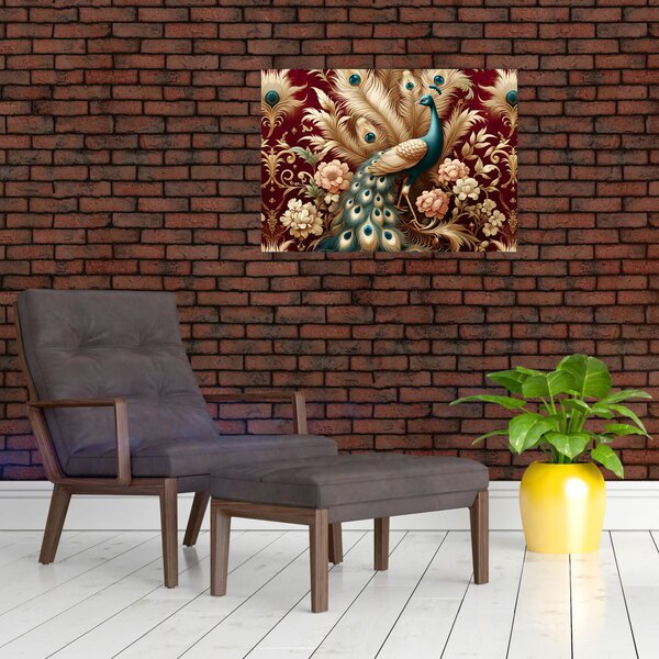 Obraz - Elegantní páv (70x50 cm)
