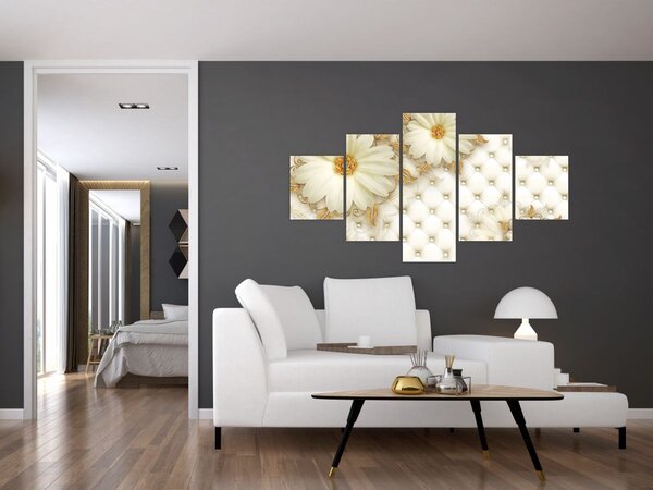 Obraz - Zlatá koláž (125x70 cm)