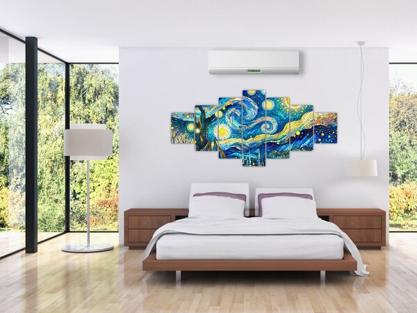 Obraz - Mozaika hvězdné noci (210x100 cm)