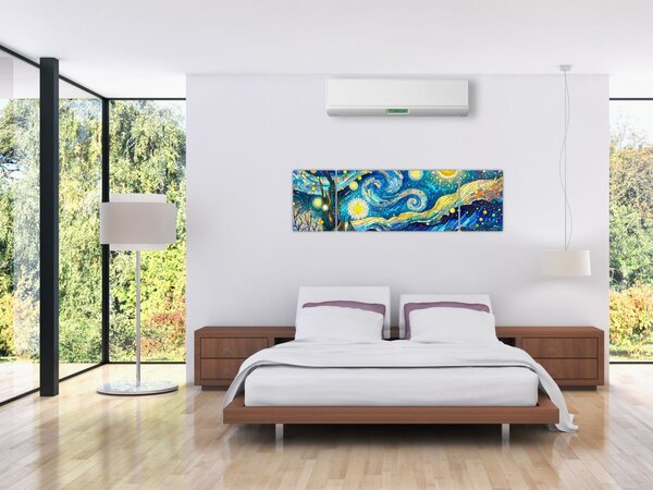 Obraz - Mozaika hvězdné noci (170x50 cm)