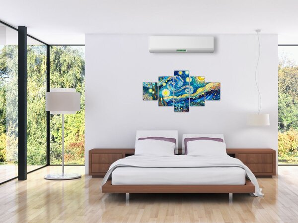 Obraz - Mozaika hvězdné noci (125x70 cm)
