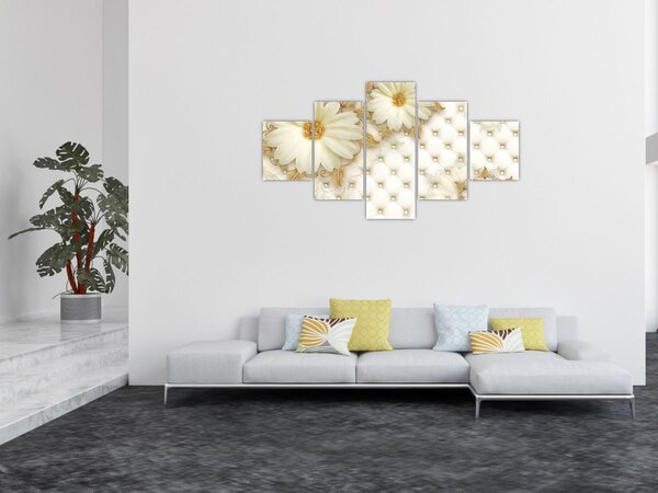 Obraz - Zlatá koláž (125x70 cm)