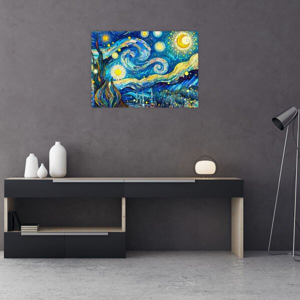 Obraz - Mozaika hvězdné noci (70x50 cm)
