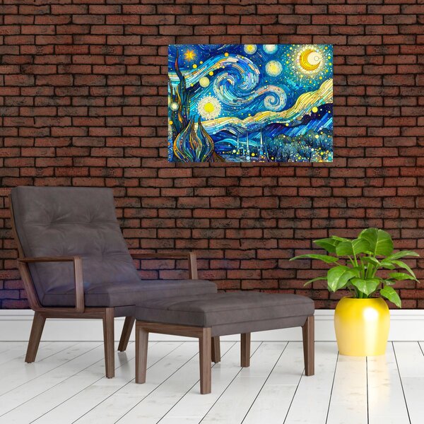 Obraz - Mozaika hvězdné noci (70x50 cm)