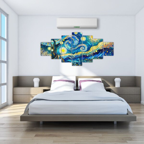 Obraz - Mozaika hvězdné noci (210x100 cm)