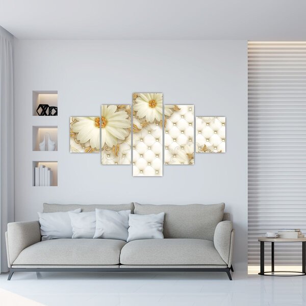 Obraz - Zlatá koláž (125x70 cm)
