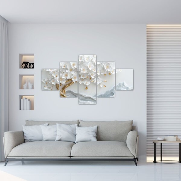 Obraz - 3D elegantní strom života (125x70 cm)