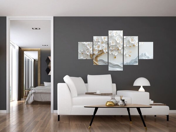 Obraz - 3D elegantní strom života (125x70 cm)