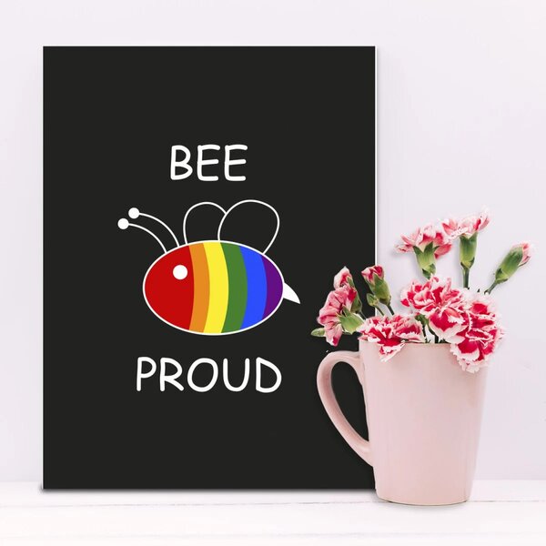 Sablio Dárková cedulka Bee proud: 30x40 cm