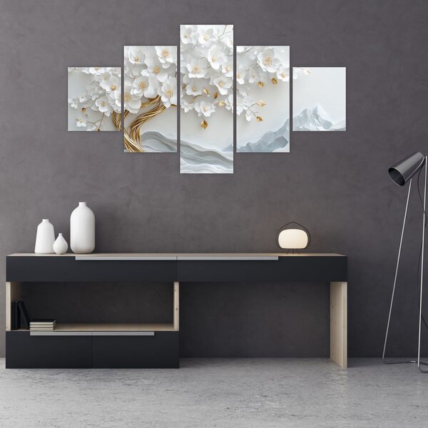 Obraz - 3D elegantní strom života (125x70 cm)