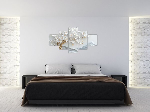 Obraz - 3D elegantní strom života (125x70 cm)