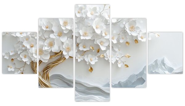 Obraz - 3D elegantní strom života (125x70 cm)