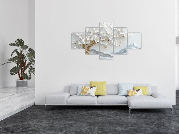 Obraz - 3D elegantní strom života (125x70 cm)