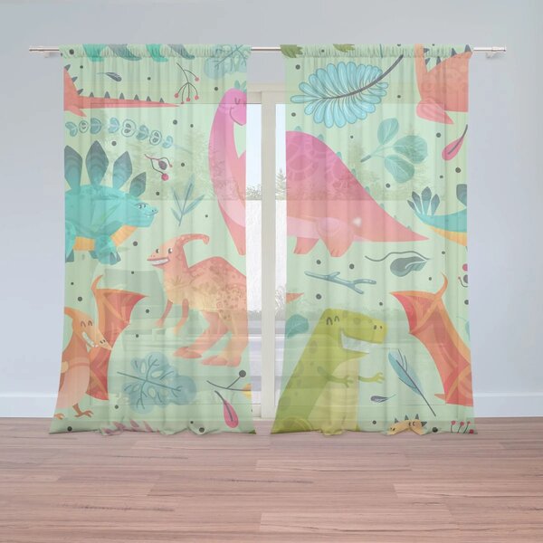 Sablio Záclony Dinosauři v trávě: 2ks 150x250cm