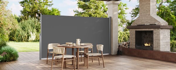 SONGMICS Boční markýza Orrine 180x450 cm antracit