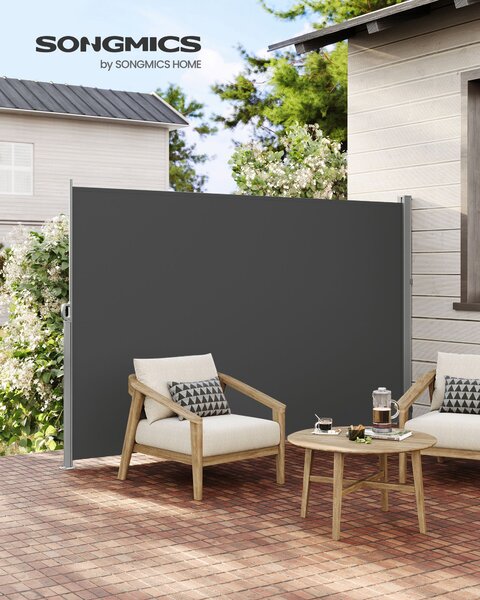 SONGMICS Boční markýza Orrine 180x450 cm antracit