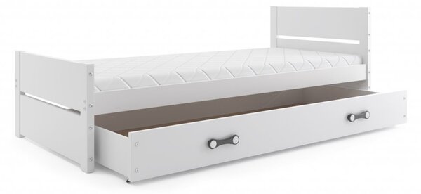 Dětská postel BARTEK s úložným prostorem 90x200 cm - bílá