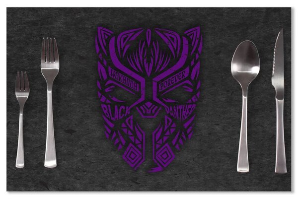 Sablio Prostírání BLACK PANTHER wakanda forever Fialový: 40x30cm