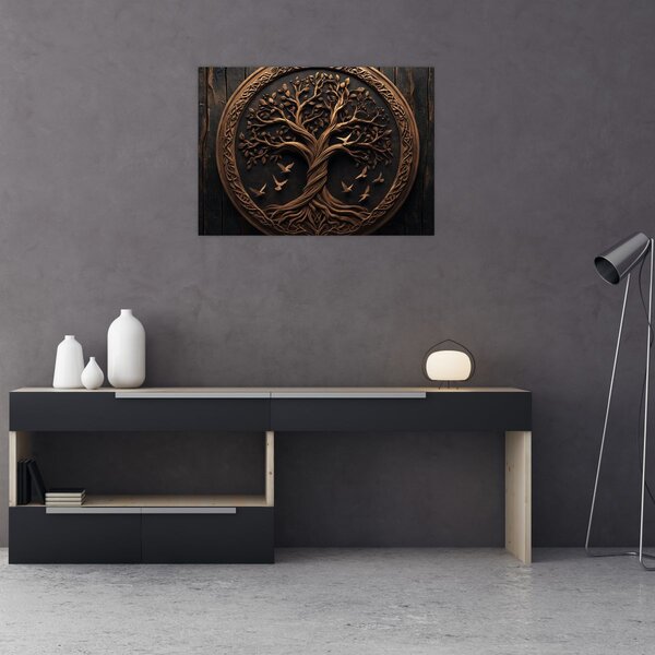 Obraz - Dřevěný strom života (70x50 cm)
