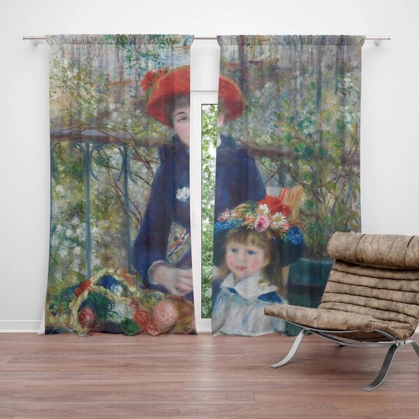 Sablio Závěs Dvě sestry (Na Terase) - Pierre-Auguste Renoir: 2ks 140x250cm