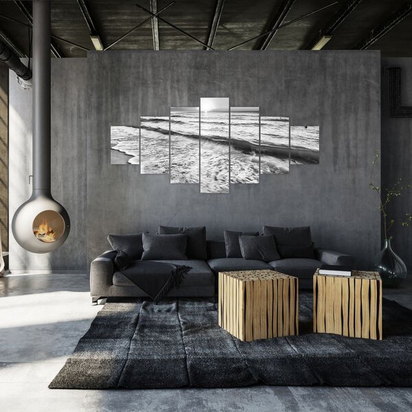 Obraz - Západ slunce u moře (210x100 cm)