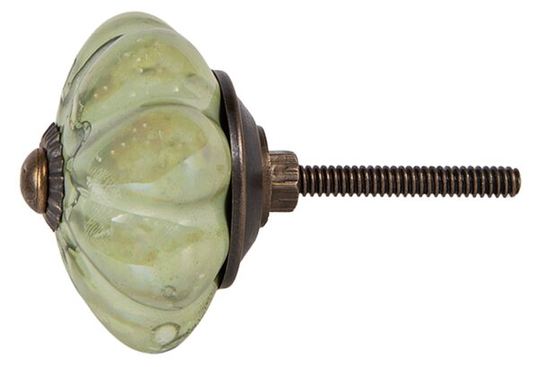 Béžová knopka ve tvaru květiny s mramorovým provedením – 4x4 cm