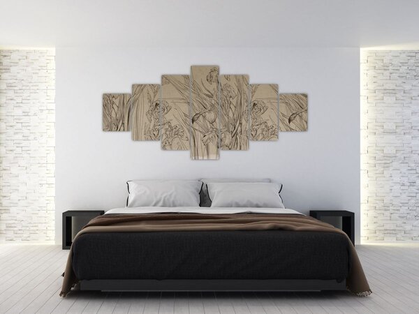 Obraz - Obrysy rostlin (210x100 cm)