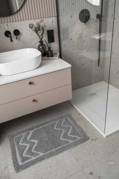 Koupelnový koberec MODERN světle šedý