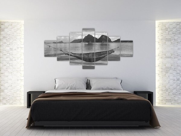 Obraz - Houpací síť na pláži (210x100 cm)