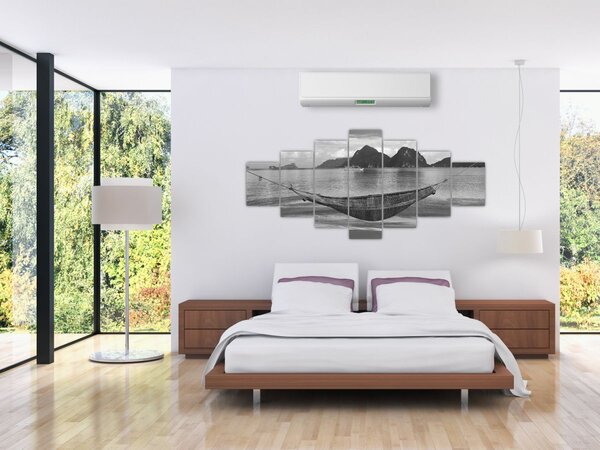 Obraz - Houpací síť na pláži (210x100 cm)