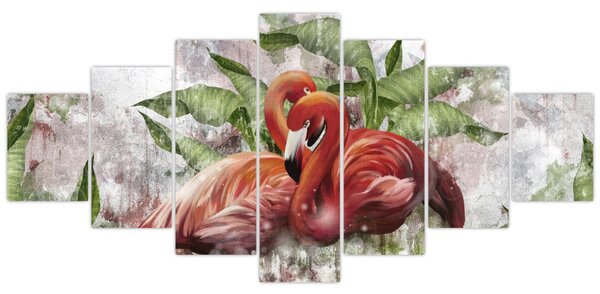 Obraz - Plameňáci (210x100 cm)
