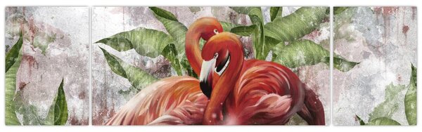 Obraz - Plameňáci (170x50 cm)