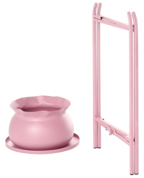 Stojan na květiny MOKUREN 25 cm Kov Růžová