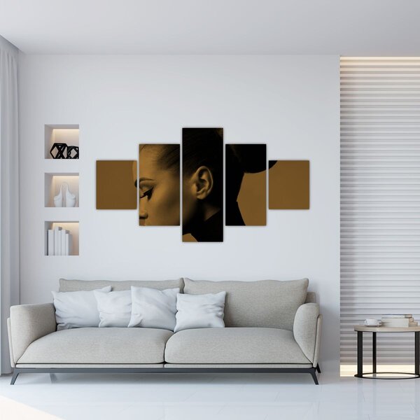 Obraz - Žena z profilu (125x70 cm)