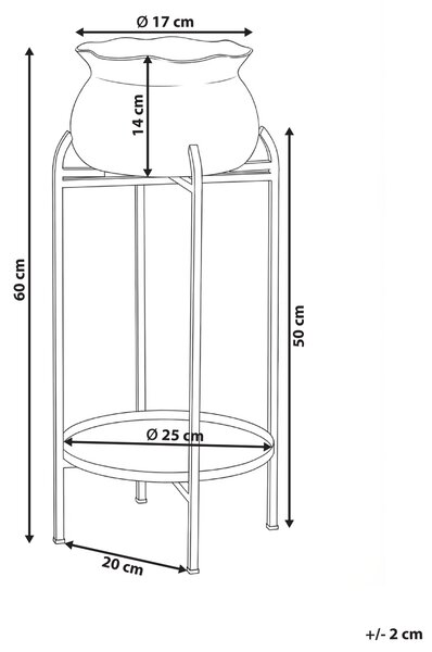 Stojan na květiny MOKUREN 25 cm Kov Růžová