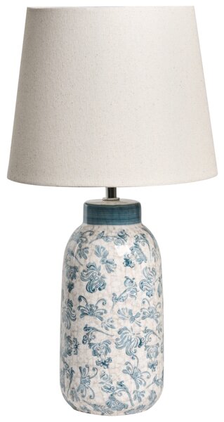 Stolní lampa LEMPA Keramika Bílá/Modrá