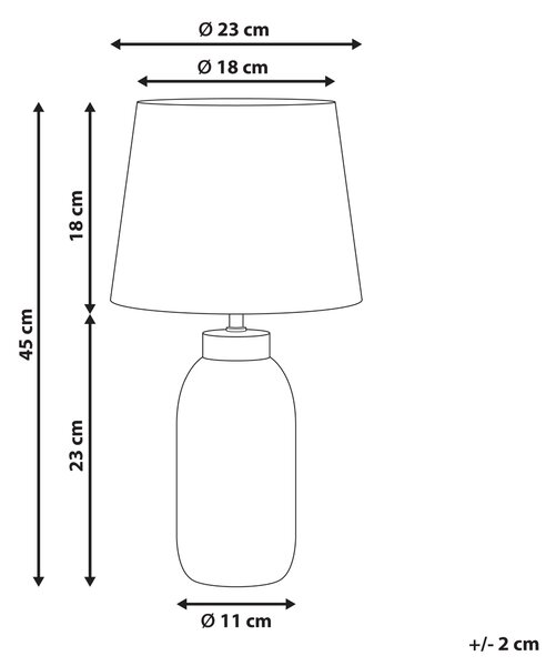 Stolní lampa LEMPA Keramika Bílá/Modrá