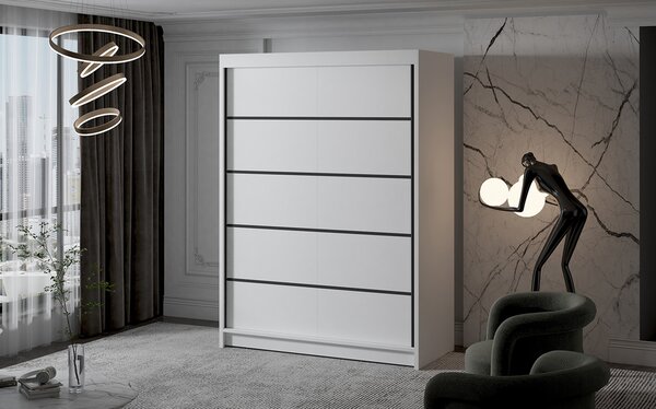 Velká šatní skříň MILAN IV 150 cm Černá