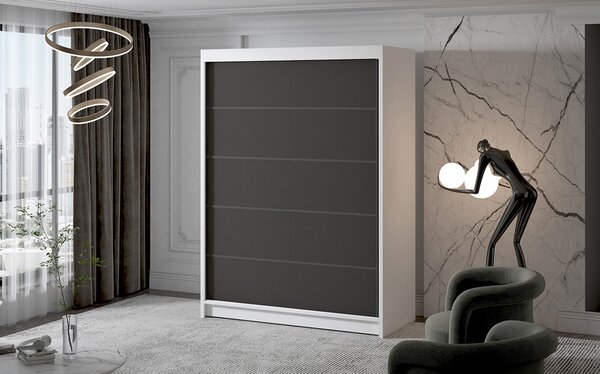 Velká šatní skříň MILAN IV 150 cm Černá