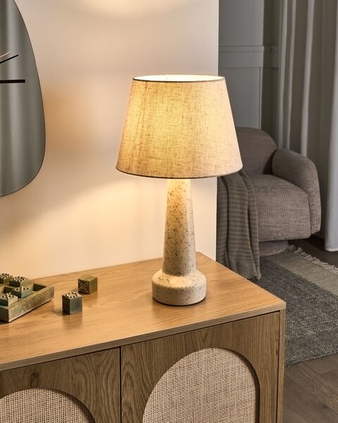 Stolní lampa HUMUYA Keramika Světle béžová