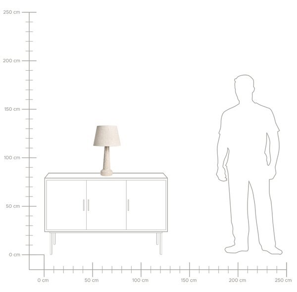 Stolní lampa HUMUYA Keramika Světle béžová
