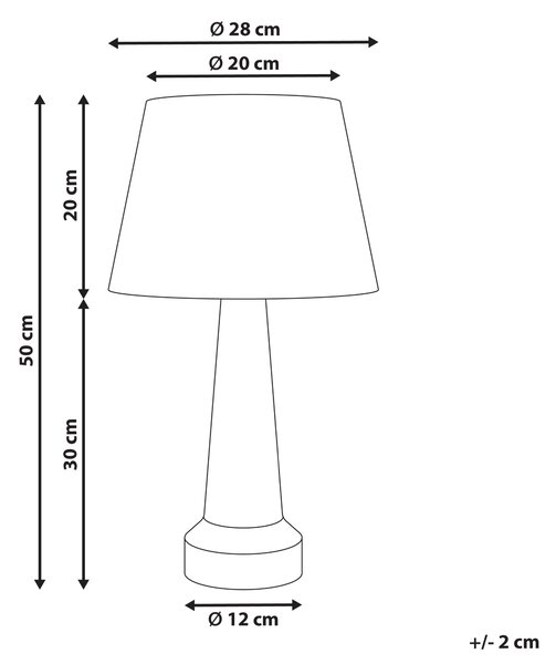 Stolní lampa HUMUYA Keramika Světle béžová